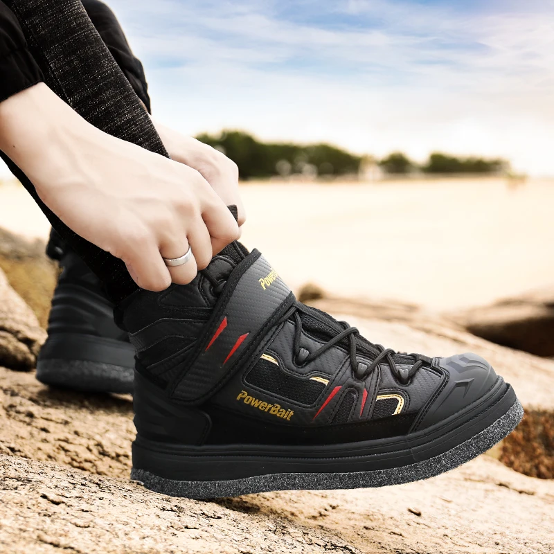 Zapatos de Pesca en Roca y Mar para Hombre, Impermeables, Antideslizantes, para Escalar Arrecifes, Transpirables, Prácticos, con Suelas de Fieltro y Tacos