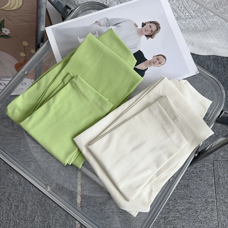 Pantalones de Yoga para gimnasio para mujer, mallas de cintura alta con sensación desnuda, pantalones para correr y ciclismo, pantalones de Yoga elásticos sin costuras deportivos transpirables