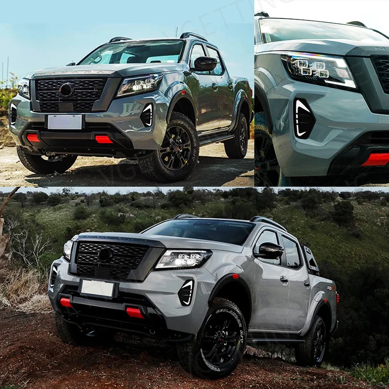 DRL Led luz antiniebla de conducción diurna compatible con Nissan Navara NP300 Frontier 2020 2021 señal de giro impermeable amarillo