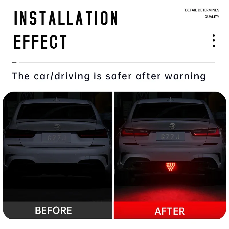 Luz de señal de freno Universal 19LED F1 estilo triangular luces de freno traseras de coche deportivo lámpara de advertencia trasera de coche 12V para JDM BBA