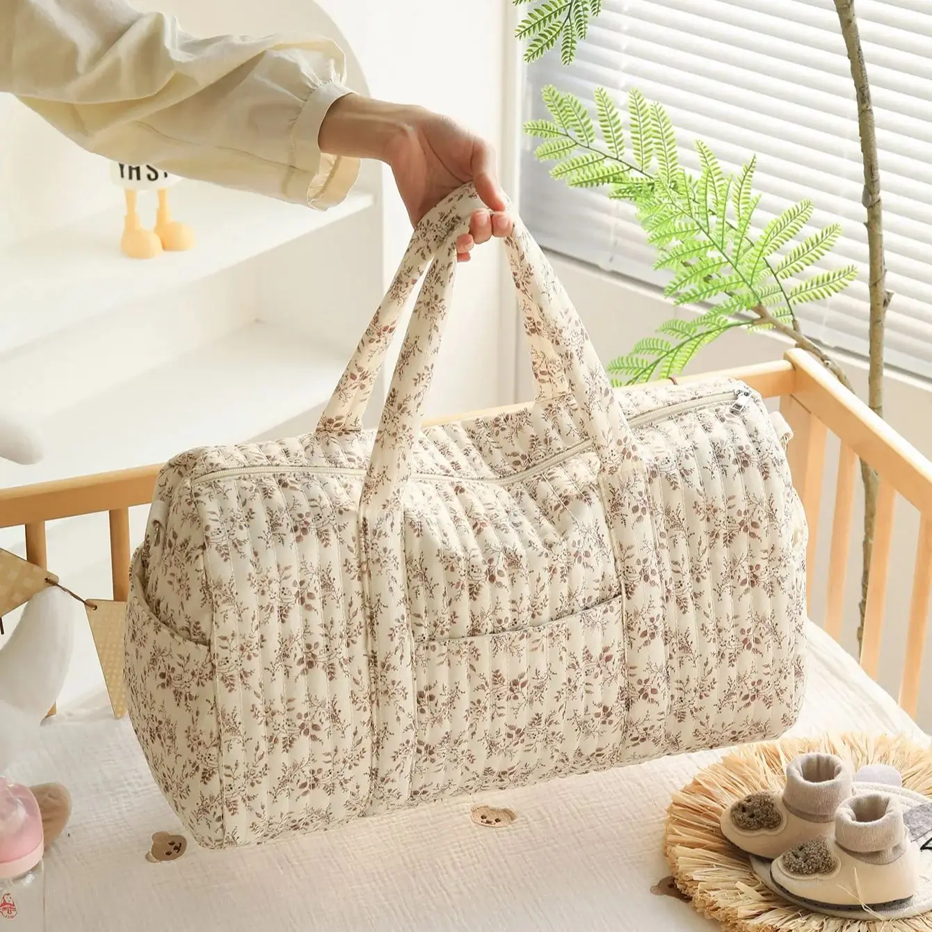 Bolsa grande para mamá, bolsa de almacenamiento de pañales de bebé de maternidad, organizador de artículos para bebé de gran capacidad, bolsa de viaje para mujer, bolso multifuncional