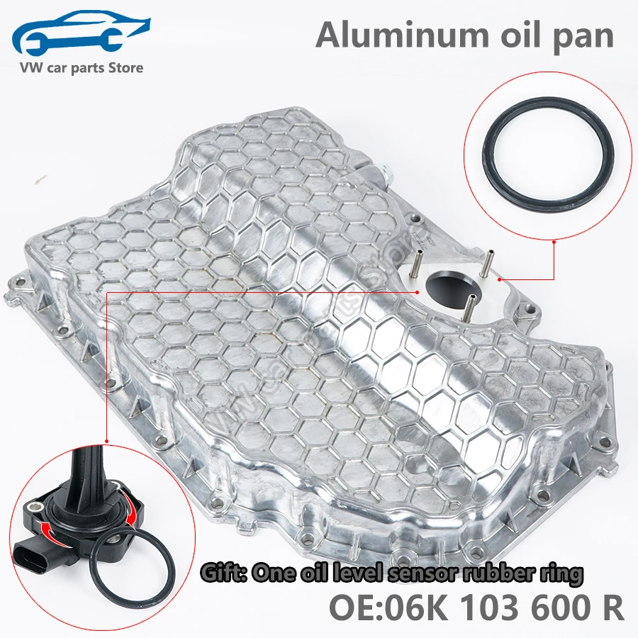 Bandeja de aceite mejorado de aleación de aluminio, bandeja de aceite residual para Audi A1, A3, Q2, TT, VW Golf, MK7, GTI, Sharan, Tiguan, 06K, 103, 600 R, 06K103600R