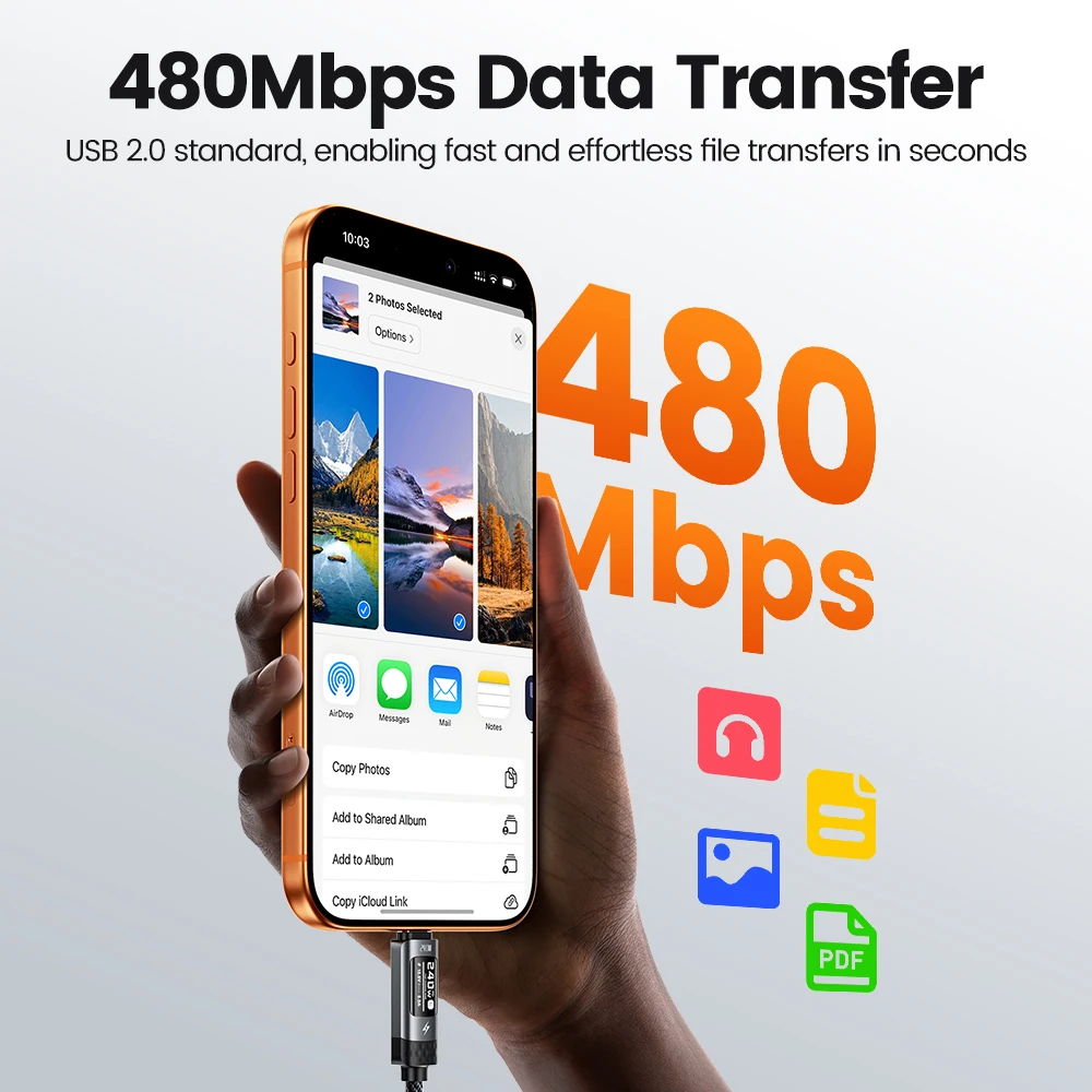 Toocki 240W USB C Cbale carga rápida pantalla Digital OLED PD 3,1 tipo C a USB C cable de datos para Macbook iphone 16 17 Samsung S25