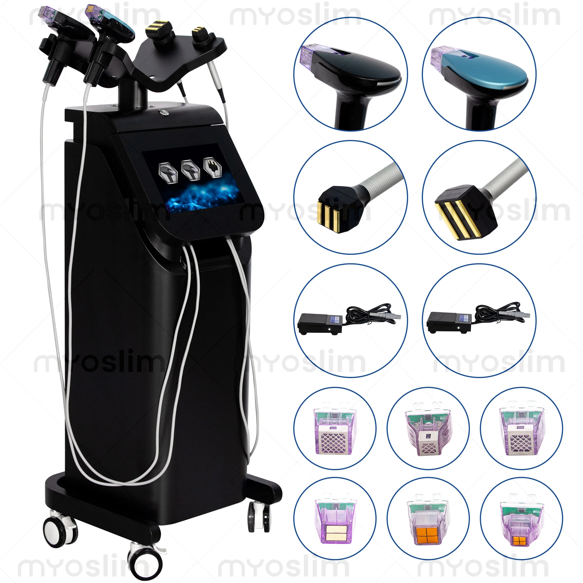Sistema Profesional de Microagujas RF Fraccionadas Morpheus 8 con 3 Manijas, Máquina de Belleza para Reafirmar la Piel y Antienvejecimiento para Salones y Clínicas