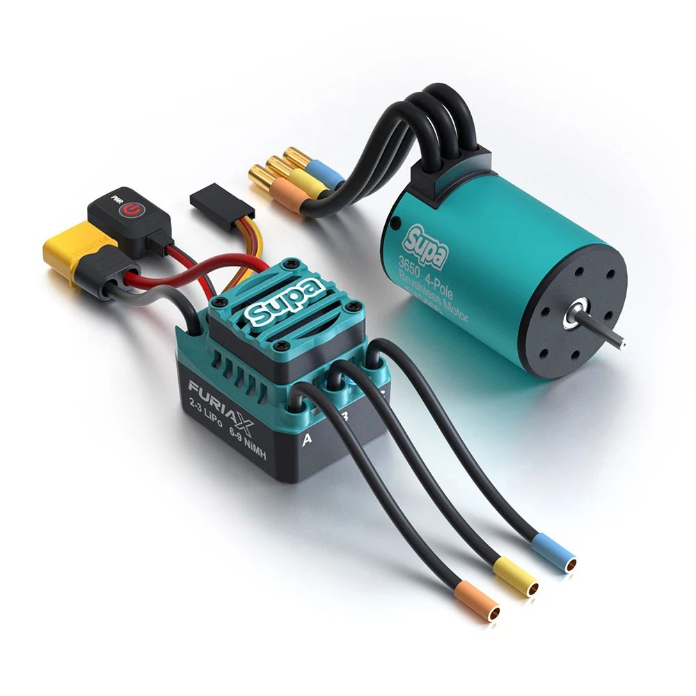 SKYRC Motor sin escobillas ESC Combo FuriaX Supa 3650 Motor 60A ESC 2-3S LiPo eje de 3.175mm para 1/10 Touring Buggy camión de recorrido corto