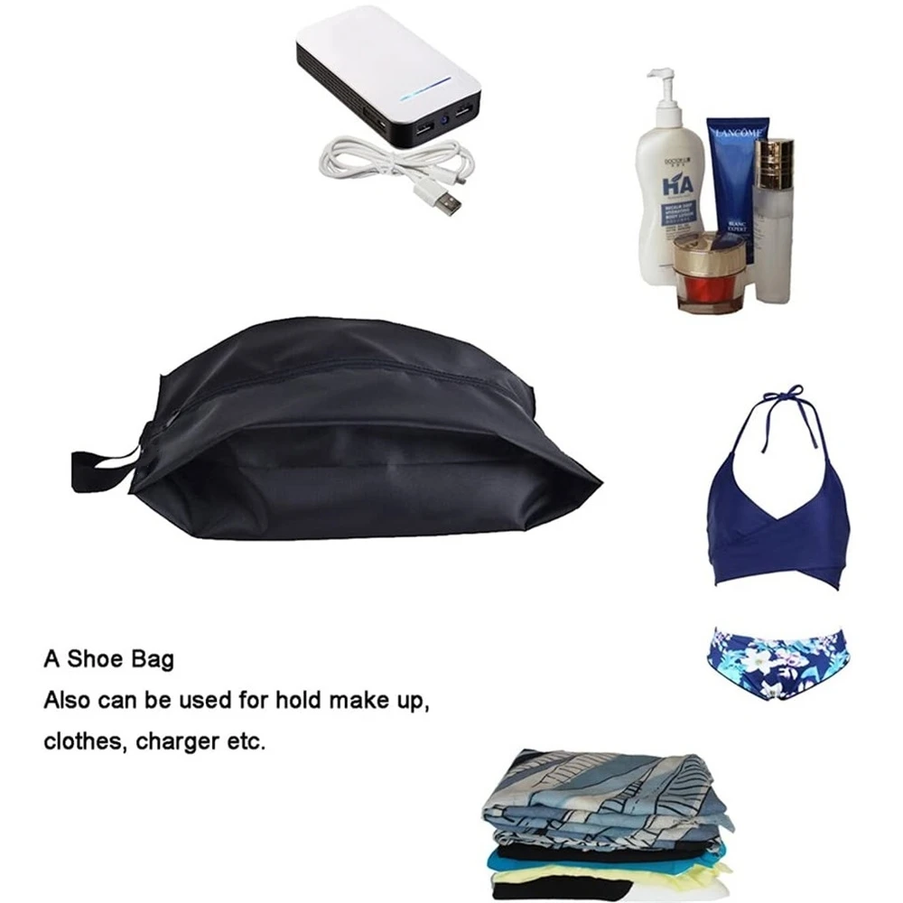 Paquete de 2 o 4 bolsas de almacenamiento de zapatos impermeables de nailon portátiles con cierre de cremallera para hombres y mujeres, organizador de artículos de viaje o familiar