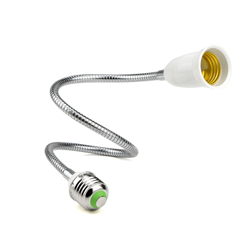 Portalámparas de extensión de bombilla LED Flexible, convertidor de enchufe de luz E27 a E27 110V-220V en varios tamaños 16CM-60CM