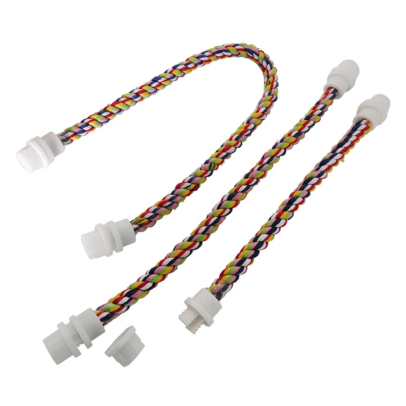 Juguete Molar para pájaros, cuerda de algodón duradera, perchas de pie para loros y mascotas multicolores para cacatúa, jaula para loros, juguete para pájaros y mascotas