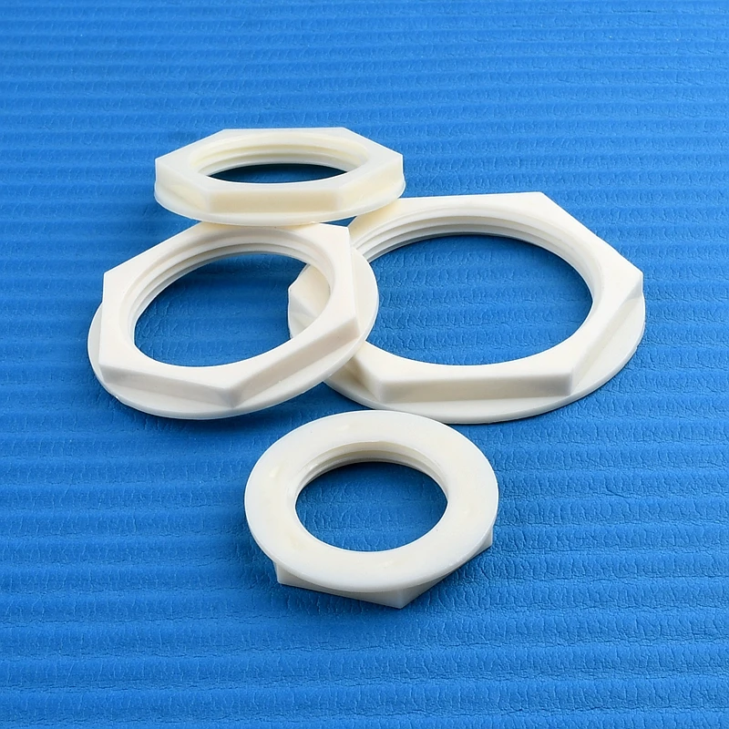2~100 UNIDADES Tornillo de pagoda de plástico de nylon blanco con rosca hembra de 1/2~2 pulgadas para microirrigación de jardín, accesorio de fijación hexagonal