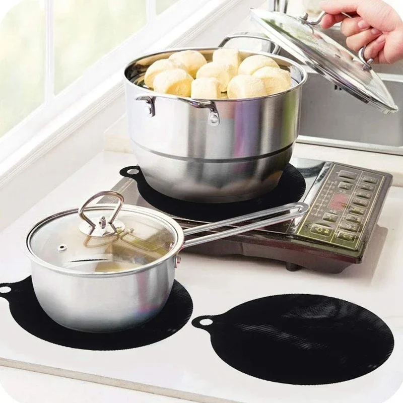 Estera de cocina de inducción, Protector contra arañazos para estufa de inducción, esteras de silicona multifuncionales para revestimientos de freidora de aire, 4 Uds.