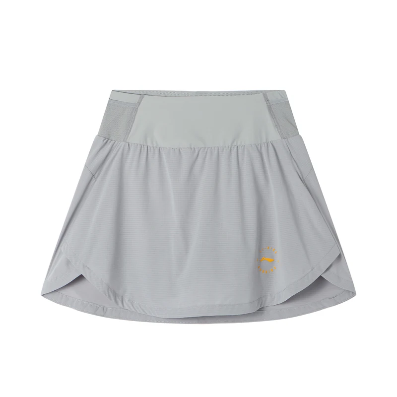 Li-Ning Faldas cortas para correr para mujer AT DRY, ajuste regular, cómodas, transpirables, de color sólido, faldas cortas deportivas ASKV022
