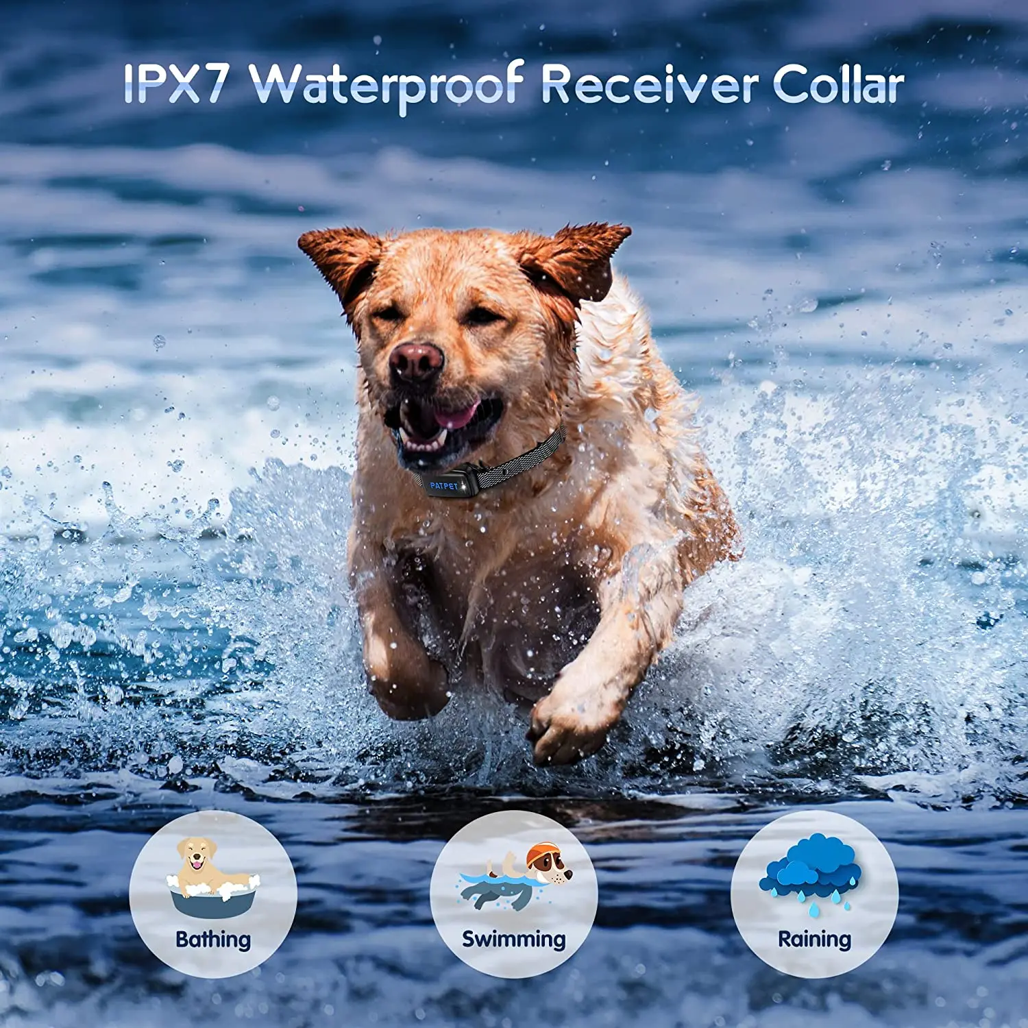 Collar electrónico para adiestramiento de perros, recargable, LCD, descarga remota, mascota, cachorro, entrenador impermeable