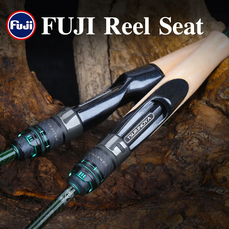 Caña de Pescar TSURINOYA F Action L ML M MH SAGACITY Race Bass con Anillas FUJI, 1.96m 2.03m 2.06m, 2 Secciones, Spinning y Casting, Carbono