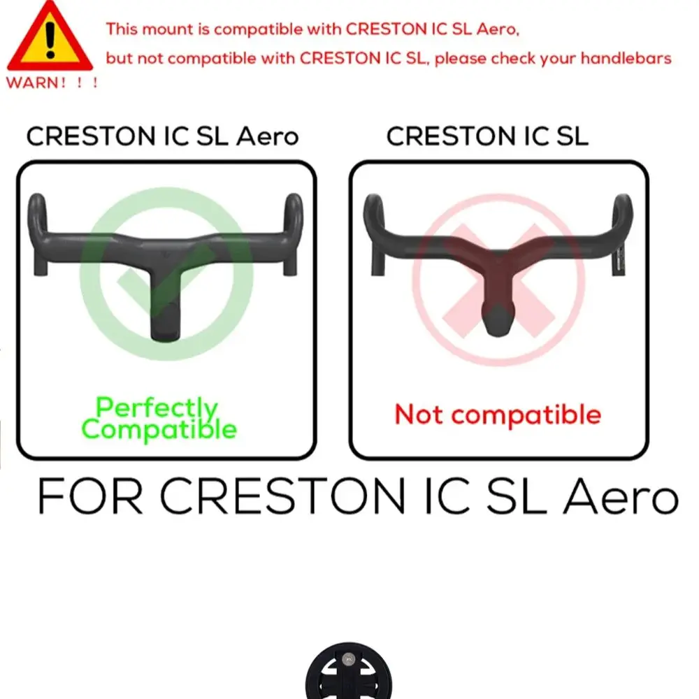 Soporte Delantero para Computadora ODINZEUS, Soporte para Gopro, Velocímetro, GPS/Garmin/Bryton/Wahoo, Compatible con Creston IC Sl Aero Cockpit
