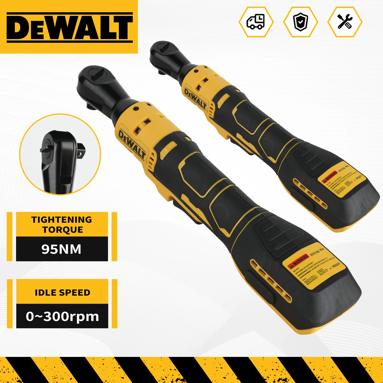 Dewalt DCF513/DCF512 Llave de trinquete de ángulo recto Controlador inalámbrico LED Llave de potencia de velocidad variable Herramientas eléctricas