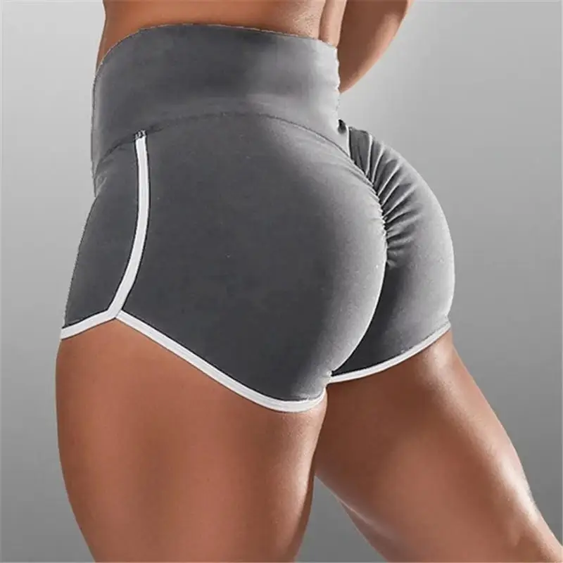 Pantalones cortos deportivos para mujer, pantalones cortos de gimnasio de cintura alta, pantalones cortos de ciclismo para mujer, pantalones cortos de Yoga para correr, mallas de entrenamiento con realce para mujer