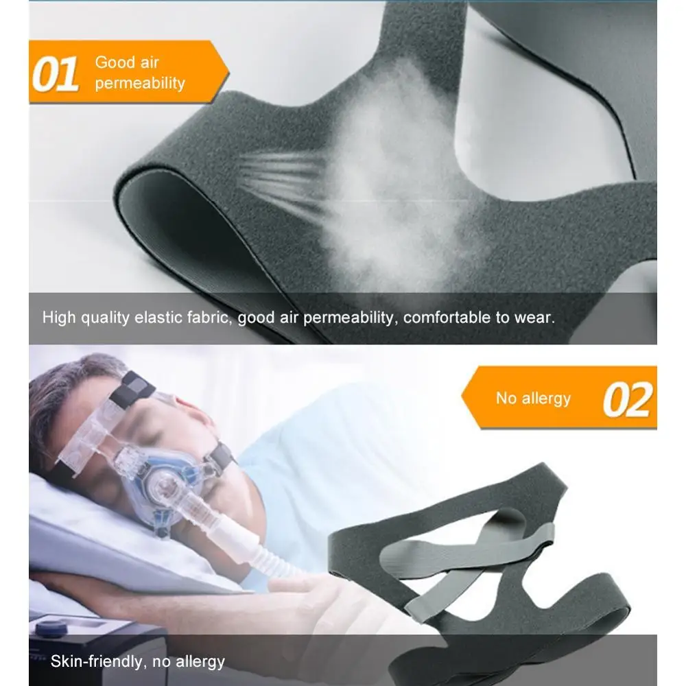 CPAP-Diadema médica antironquidos, máscara Nasal, respirador, bandas de repuesto, ventilador para Apnea del sueño, cinturón para la cabeza, elástico Universal