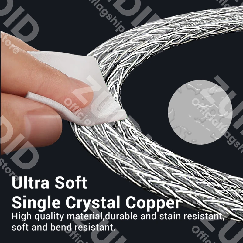 Cable de carga rápida personalizado de 240W USB C a tipo C Cable de datos USB C de cobre y cristal único para IPhone 16 15 MacBook iPad Samsung