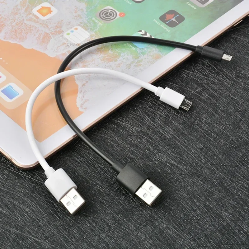 Cables de datos Micro USB-A tipo C cortos de 0,25 M/0,5 M, cargador de carga rápida para Samsung, Huawei, Android, Cable de banco de energía para teléfono móvil