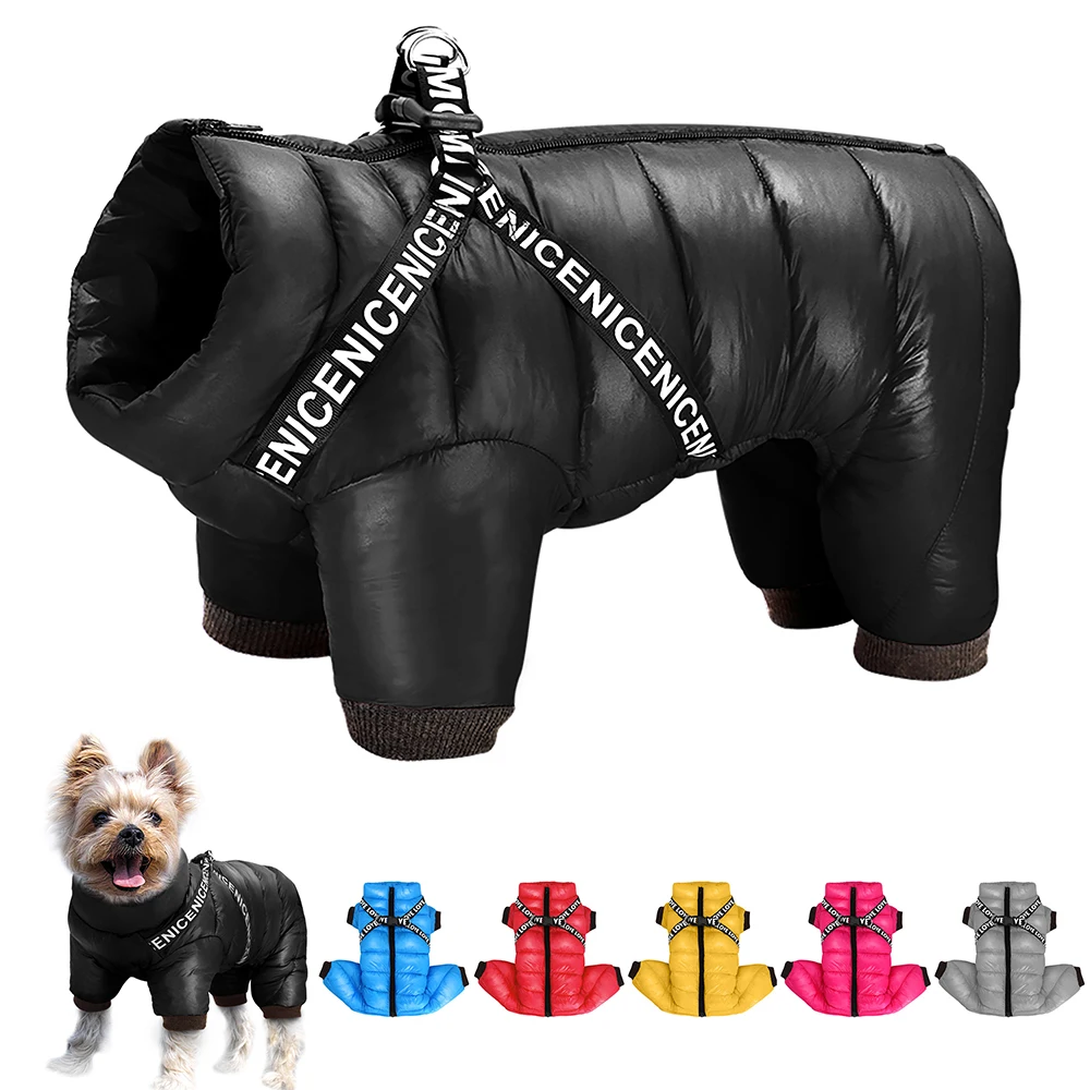 Ropa de invierno para perros, chaqueta muy cálidas para perros, abrigo impermeable para perros pequeños, medianos y grandes, ropa para mascotas, mono para Bulldog Francés