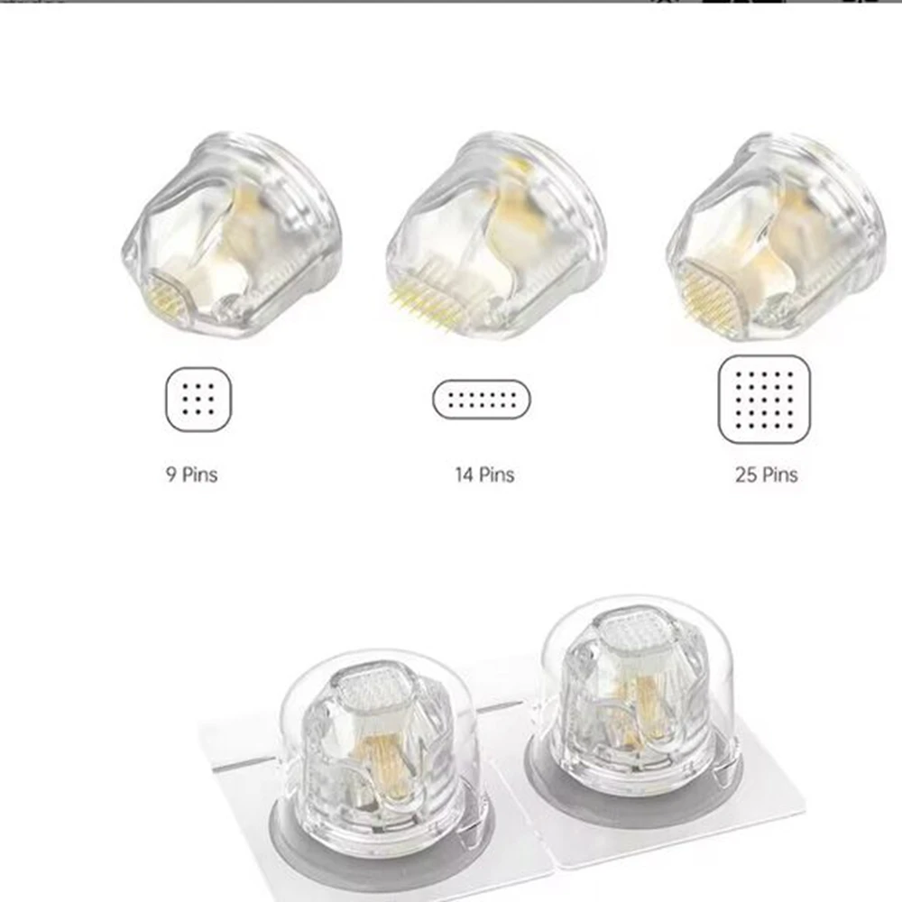 10 unidades de agujas desechables Dr. Pen Bio Pen Q2 para microagujas, terapia de luz LED y microcorriente, 9, 14, 25 pines, Nano