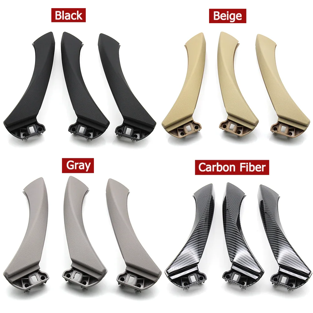 Juego completo de 6 uds de cubierta de manija de puerta Interior de pasajero LHD RHD embellecedor para BMW Serie 3 E90 E91 E92 316 318 320 325 328i 2004-2012