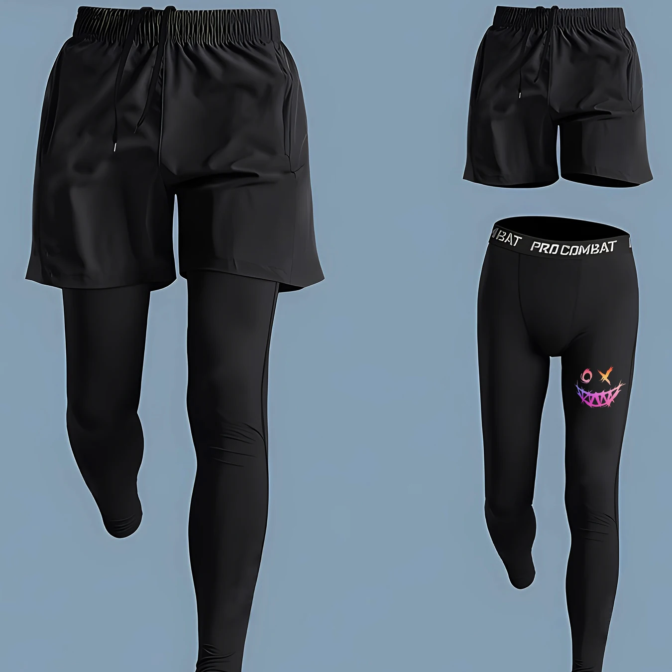 Pantalones de entrenamiento físico para hombre, pantalones de compresión para correr, mallas de entrenamiento de gimnasio de secado rápido, parte inferior deportiva para hombre