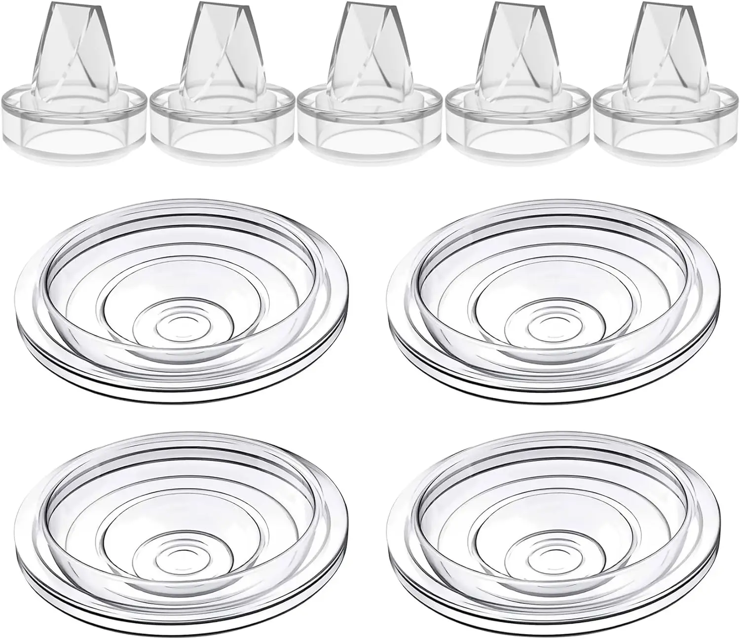 Válvula de pico de pato de silicona y diafragma de silicona, Compatible con reemplazo de piezas de extractor de leche portátil S12Pro/S9Pro/S12/S9