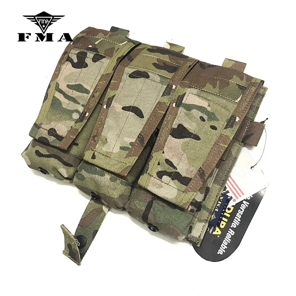 FMA M4 5,56 bolsa para revistas tríada MC Airsoft bolsa táctica Mag para chaleco táctico AVS JPC chaleco Molle Panel frontal