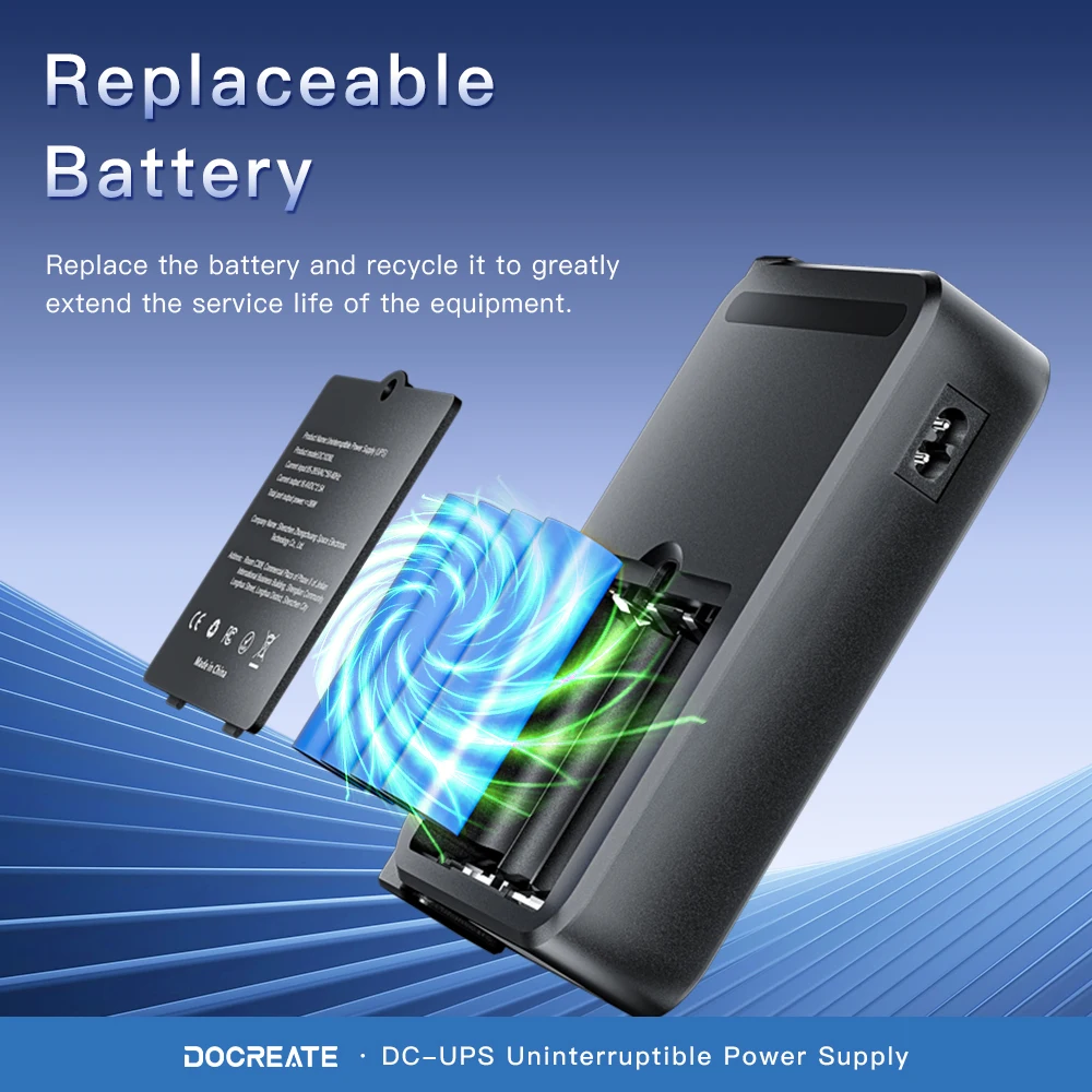Fuente de alimentación ininterrumpida de respaldo de batería UPS de 36W DC1036L con pantalla LED salida de voltaje múltiple para enrutador 5/9/12/15/24V