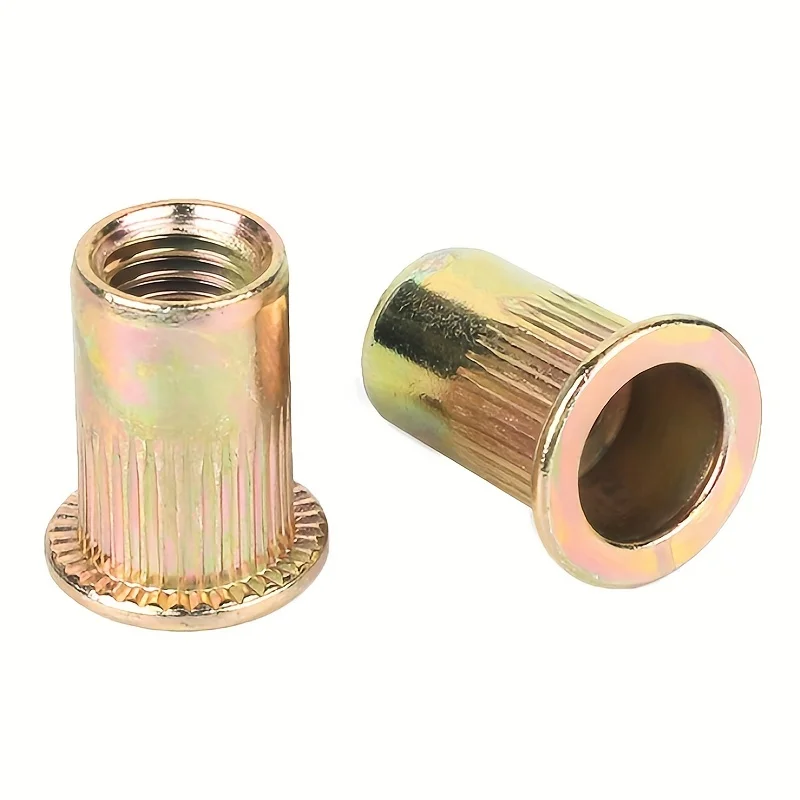 Surtido de tuercas remachables de acero al carbono con revestimiento de color, 220 piezas, tuercas remachables M3-M10, para parachoques de automóviles, placas de matrícula, puertas y ventanas Insta