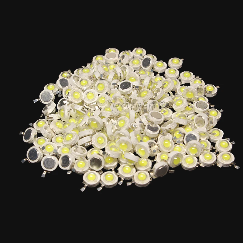 100-500 Uds LED 1W 3W Watt 30/45mil cuentas de Chip de alta potencia blanco frío cálido rojo 660nm azul 450nm verde amarillo para Blubs luz de cultivo