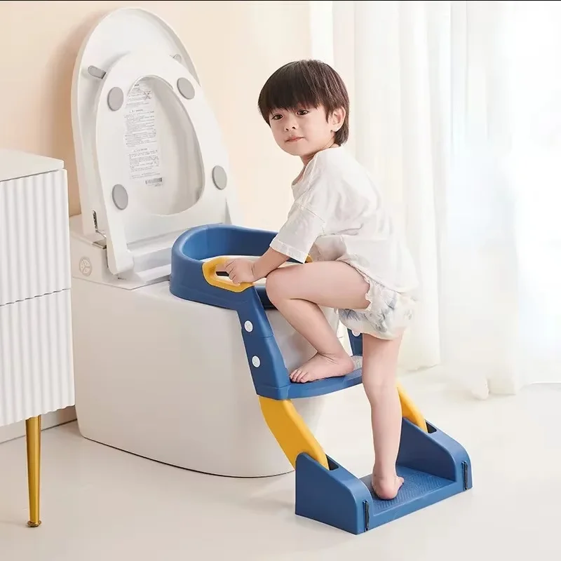 Inodoro escalonado para niños y niñas, taburete de pie plegable para entrenamiento, anillo de asiento de inodoro, herramienta asistida escalonada, nuevo
