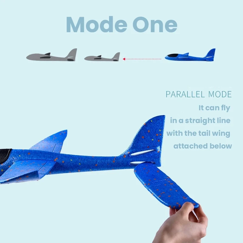 48cm lanzamiento de mano grande lanzamiento de espuma Palne EPP modelo de avión planeador modelo de avión al aire libre DIY juguete educativo para niños