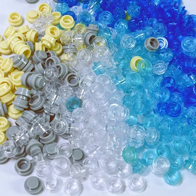 100 Piezas de Bloques de Construcción Transparentes de Seis Colores, Compatibles con MOC, Accesorios para Playa de Arena, DIY, Regalo de Cumpleaños para Niños