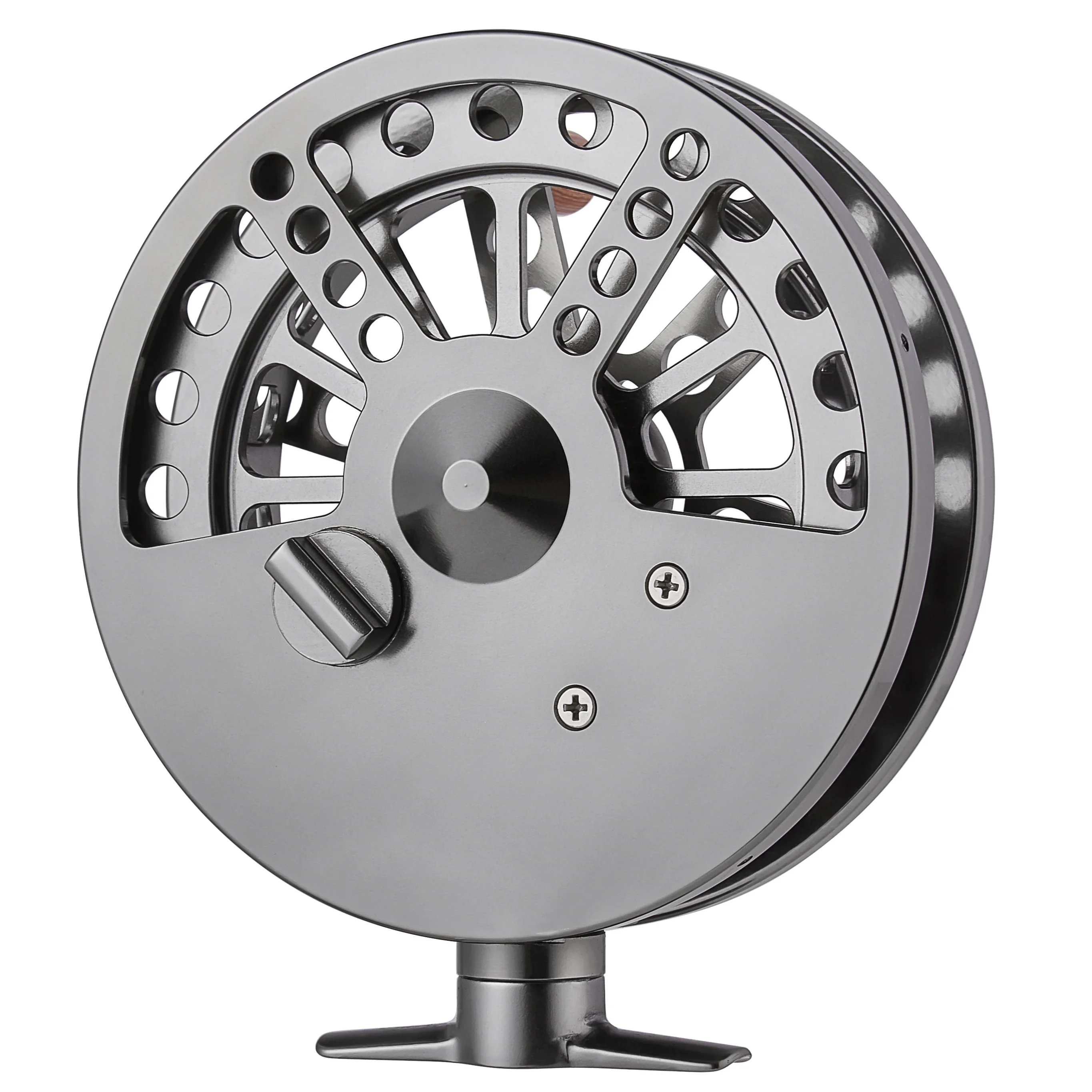 Carrete flotante de 120mm, 4 y 3/4 pulgadas, dirección cambiable para trote grueso, barra Steelhead, pesca flotante de salmón