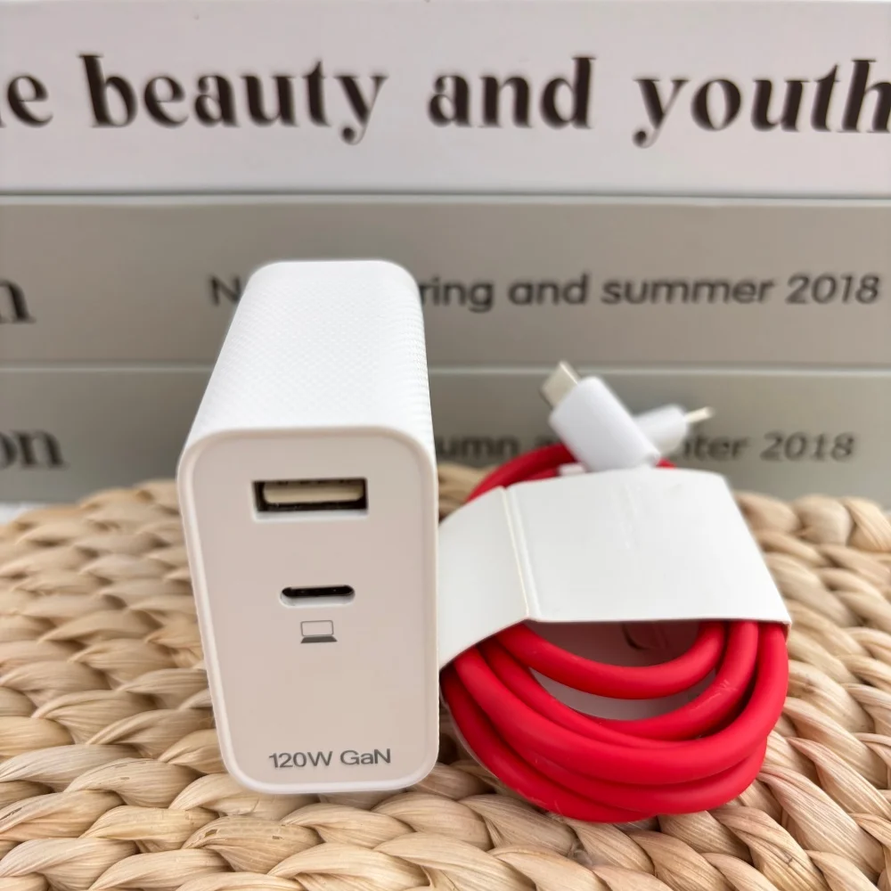 Cargador Oneplus 120W GaN SuperVOOC EU de doble puerto USB‑A USB‑C PD PPS QC3.0, adaptador de pared de carga rápida para 1+ 15 15T 14 Ace 6T 6 5