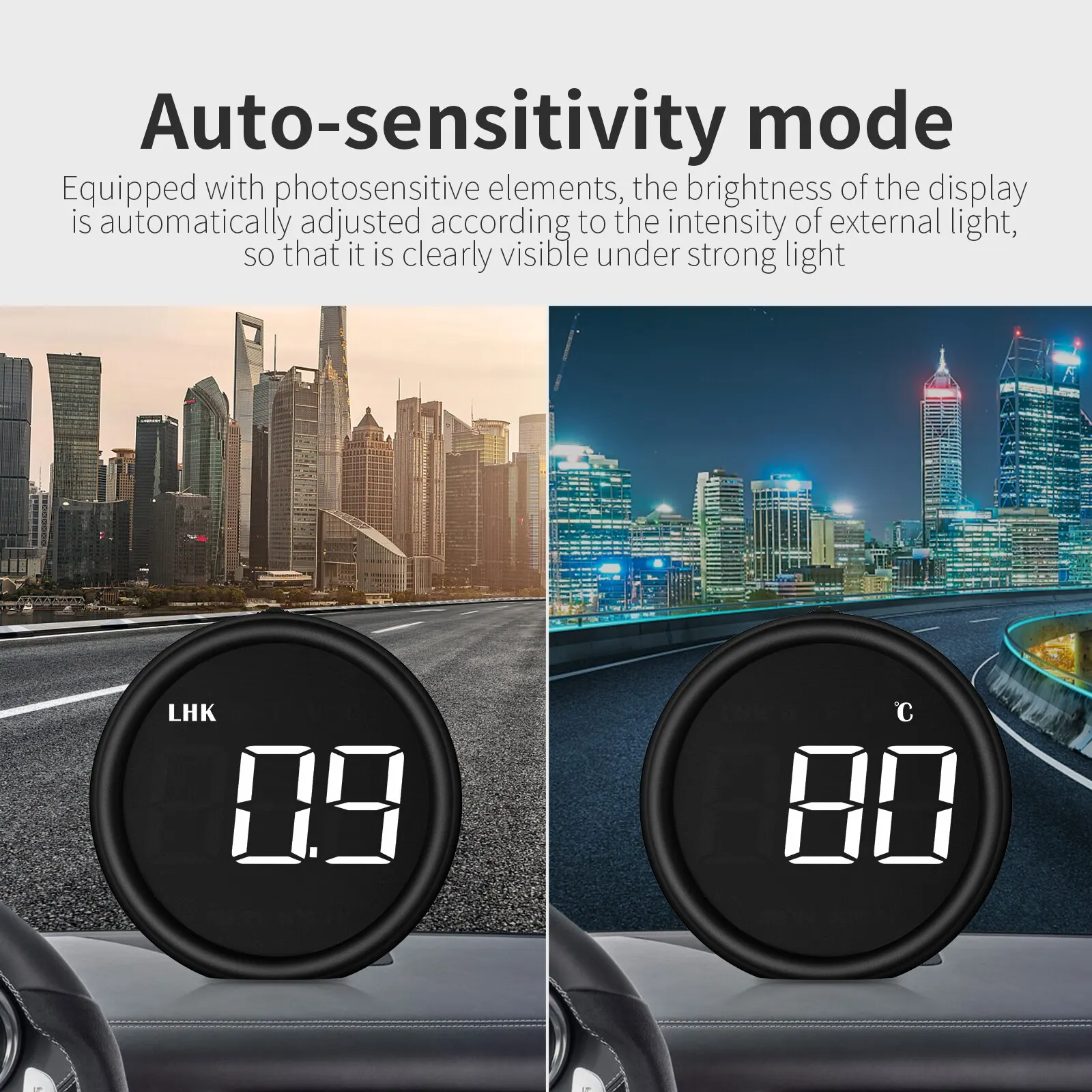 AD B1 Head Up Display OBD2 HUD velocímetro proyector de coche alarma EOBD consumo de combustible automático voltímetro medidor de temperatura del agua