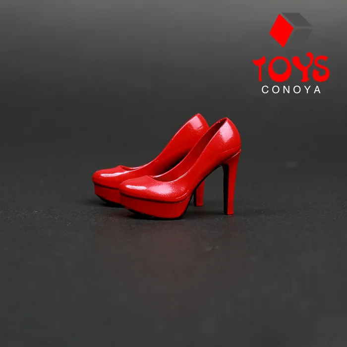 Zapatos de tacón alto para chica a la moda, modelo de zapatos de corte de aguja de simulación para muñeca corporal de 12 "Phicen Tbleague, 1/6