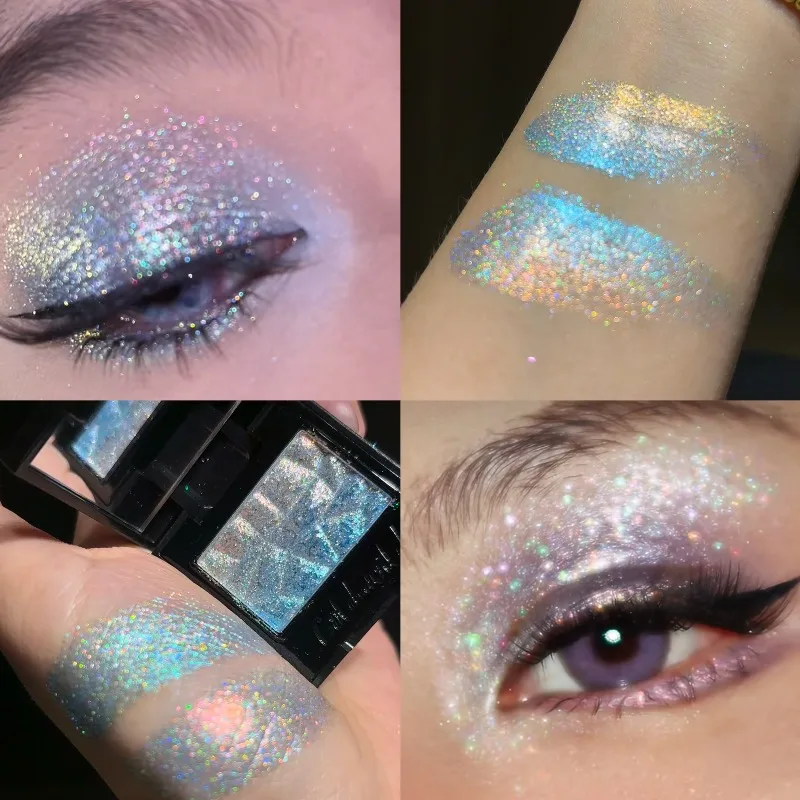 Paleta de sombras de ojos Coldnwild Chameleon con efecto degradado, resistente al agua, de larga duración, fácil de difuminar, maquillaje de ojos con brillo duocromo
