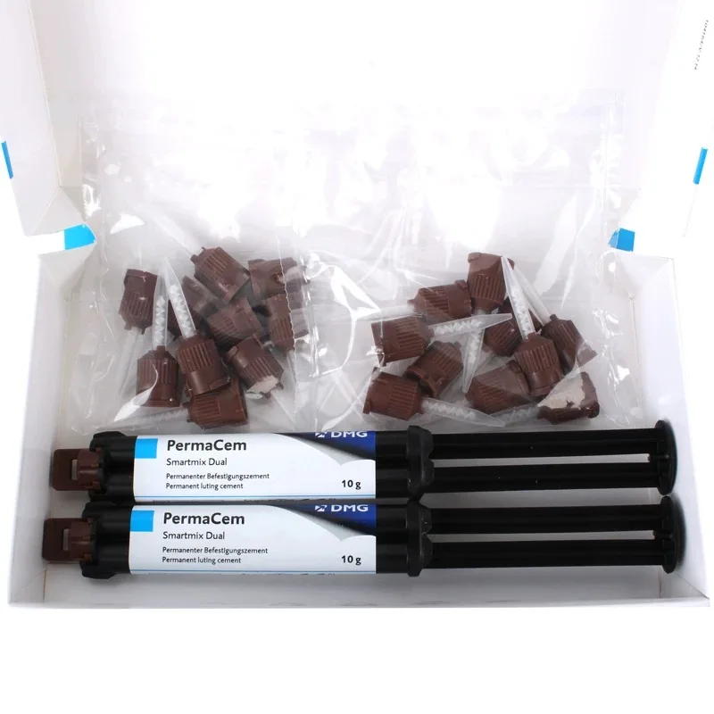 DMG PermaCem Smartmix Cemento de Resina Autoadhesivo Dual 10g/unidad Material Dental de Doble Curado para Coronas, Puentes e Incrustaciones