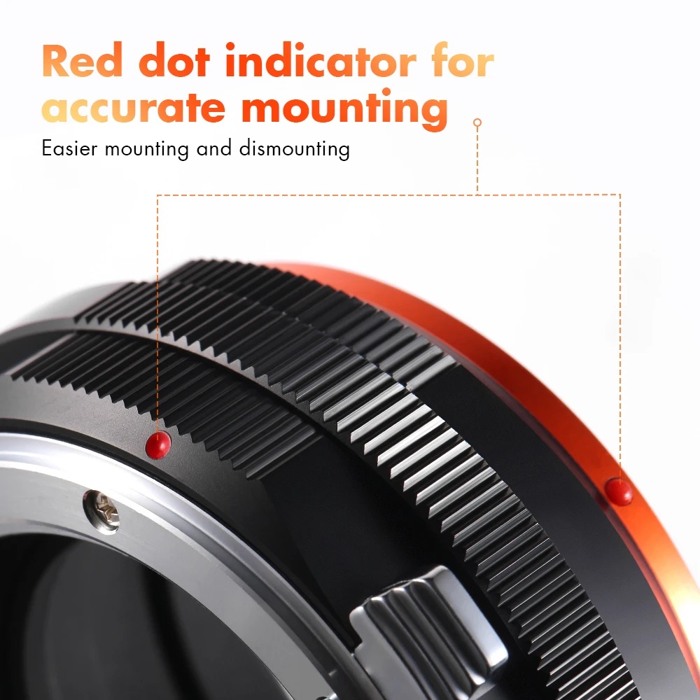 Adaptador de Montura de Lente de Cámara K&F CONCEPT para Lentes Nikon F AI Mount Tipo G a Cámaras Sony Serie E con Anillo de Control de Apertura