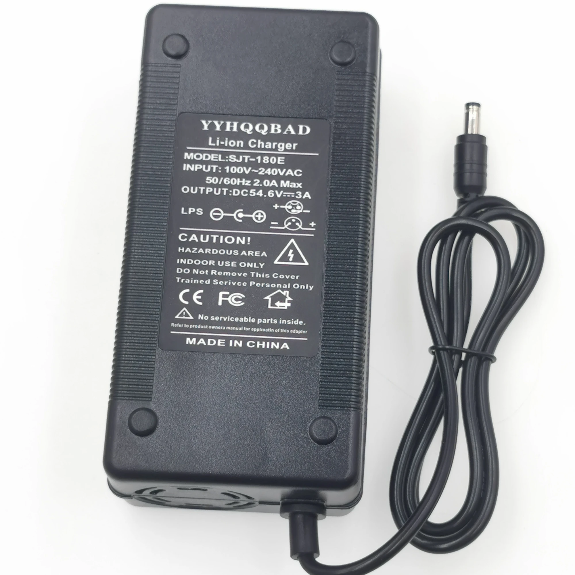Cargador de batería de 54,6 V y 3A para batería de iones de litio de 13S y 48V, cargador de batería de litio para bicicleta eléctrica, alta calidad, fuerte disipación de calor