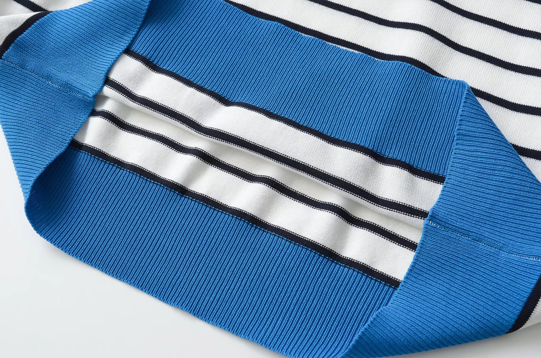 ZERAINS-suéter de punto de manga larga con cuello tipo POLO y media cremallera a rayas, estilo minimalista retro francés, top para mujer