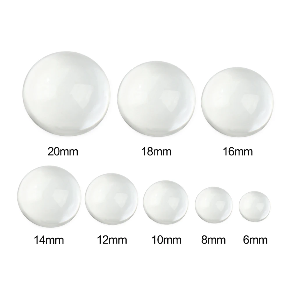 Ojos de cristal para muñecas, accesorios para ojos de 6/8/10/14/18/20mm, 20 unidades