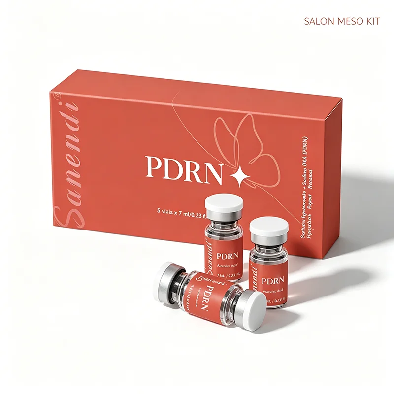 Kit de Reparación con PDRN+EGF+Ácido Hialurónico, Suero con Factor de Crecimiento de ADN de Salmón, Hidratación Profunda, Calmante, Renovación de la Barrera Cutánea, Set Meso Salon