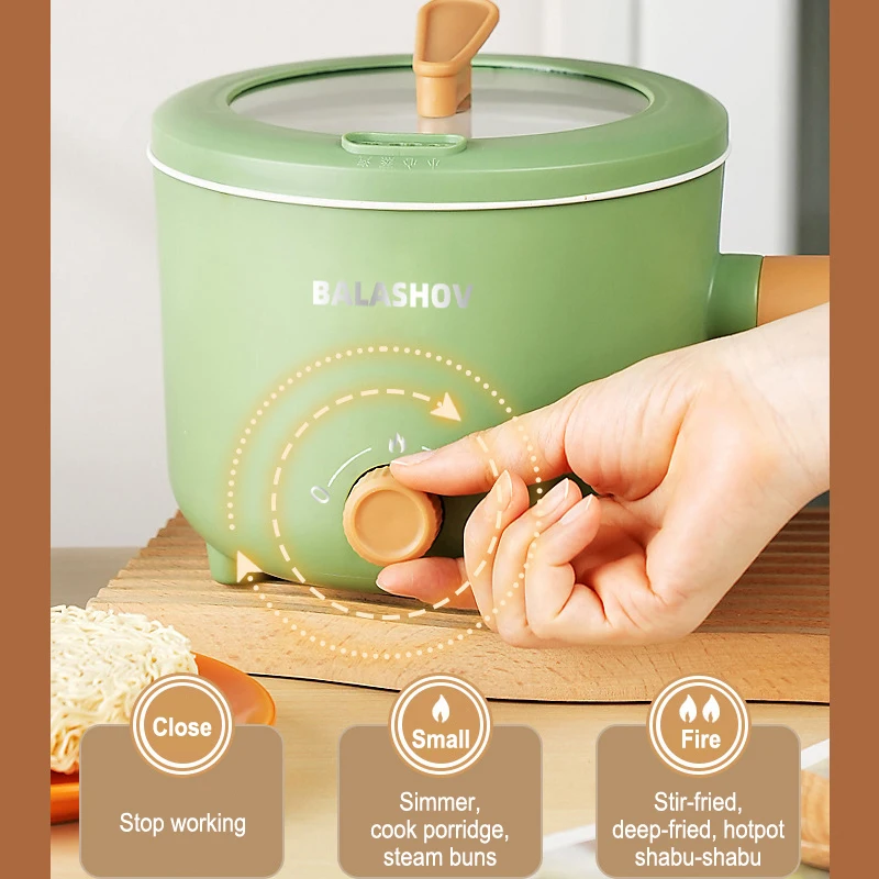 Olla eléctrica múltiple de 220V/110V, sartén antiadherente para el hogar, olla caliente, olla arrocera, electrodomésticos de cocina, olla arrocera eléctrica