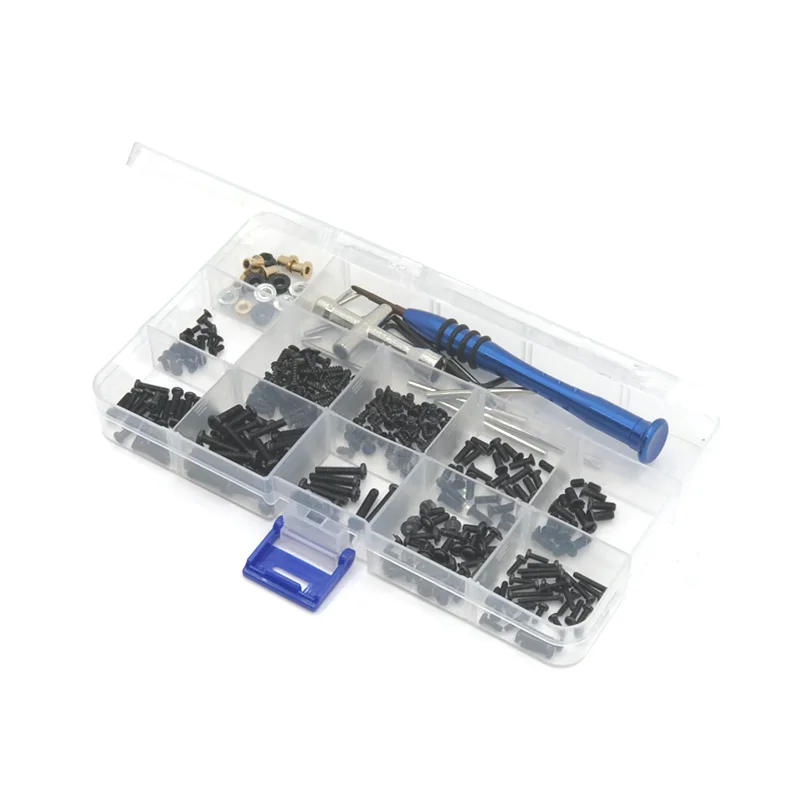 Caja de herramientas de tornillo de adaptación de actualización de metal para WLtoys 144010 144001 144002 124016 124017 124018 124019   Piezas de coche RC
