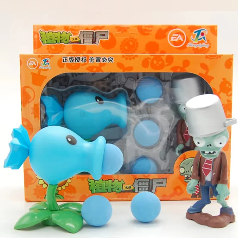 Juego de Juguetes Plants VS Zombies 2, Cactus Peashooter, Coconut Cannon, A.K.E.E., 6 Figuras de Juego de Silicona Suave, Regalo de Cumpleaños