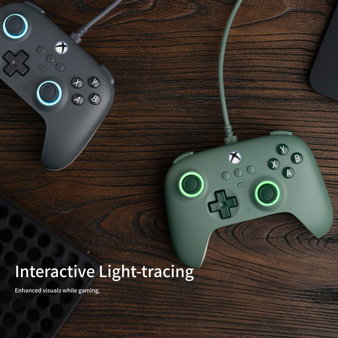 Mando con cable 8Bitdo Ultimate C para Xbox, compatible con Xbox Series X. | Joysticks con efecto Hall para mando de Xbox One/Windows